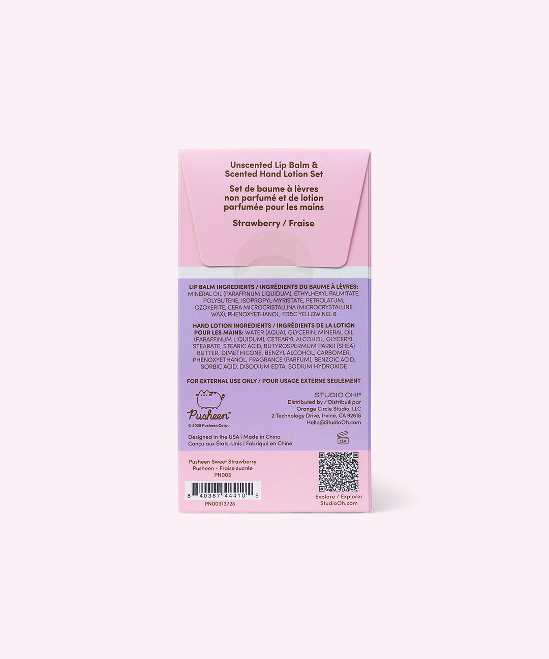 Pusheen Strawberry Lip Balm & Hand Lotion Set