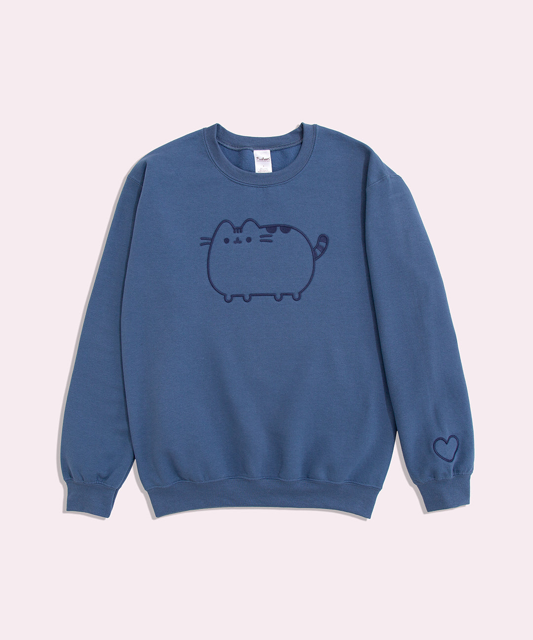 Pusheen Blue Embroidered Unisex Sweatshirt