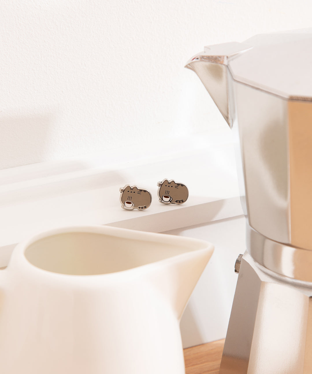 Pusheen Coffee Stud Earrings