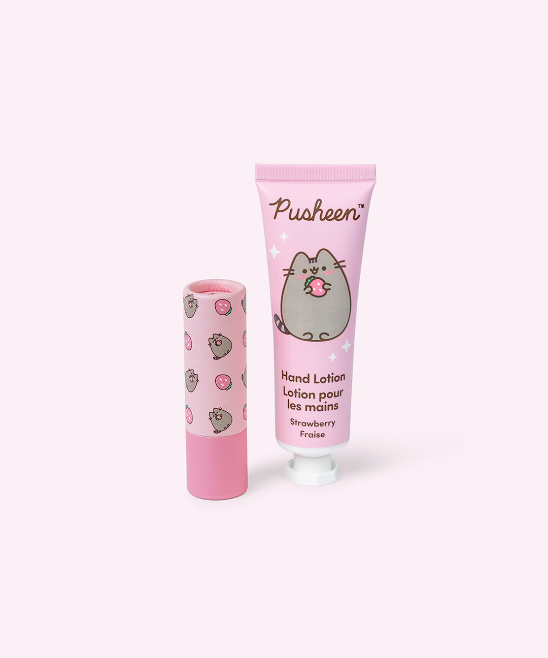 Pusheen Strawberry Lip Balm & Hand Lotion Set