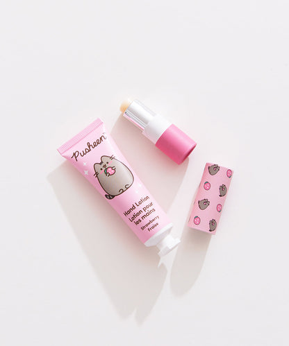 Pusheen Strawberry Lip Balm & Hand Lotion Set