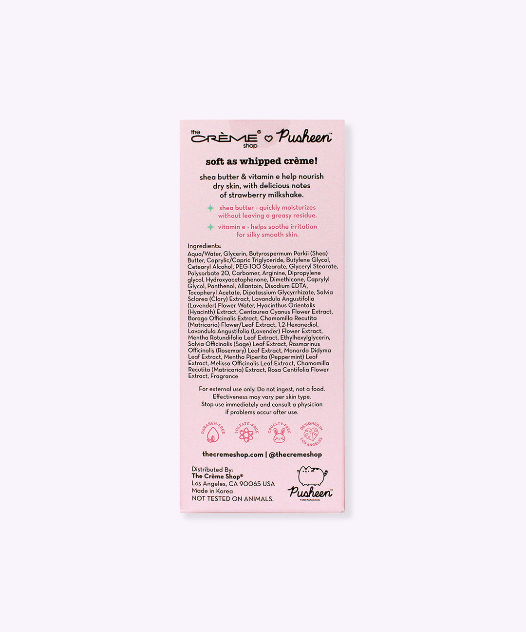 The Crème Shop x Pusheen Strawberry Milkshake Hand Crème